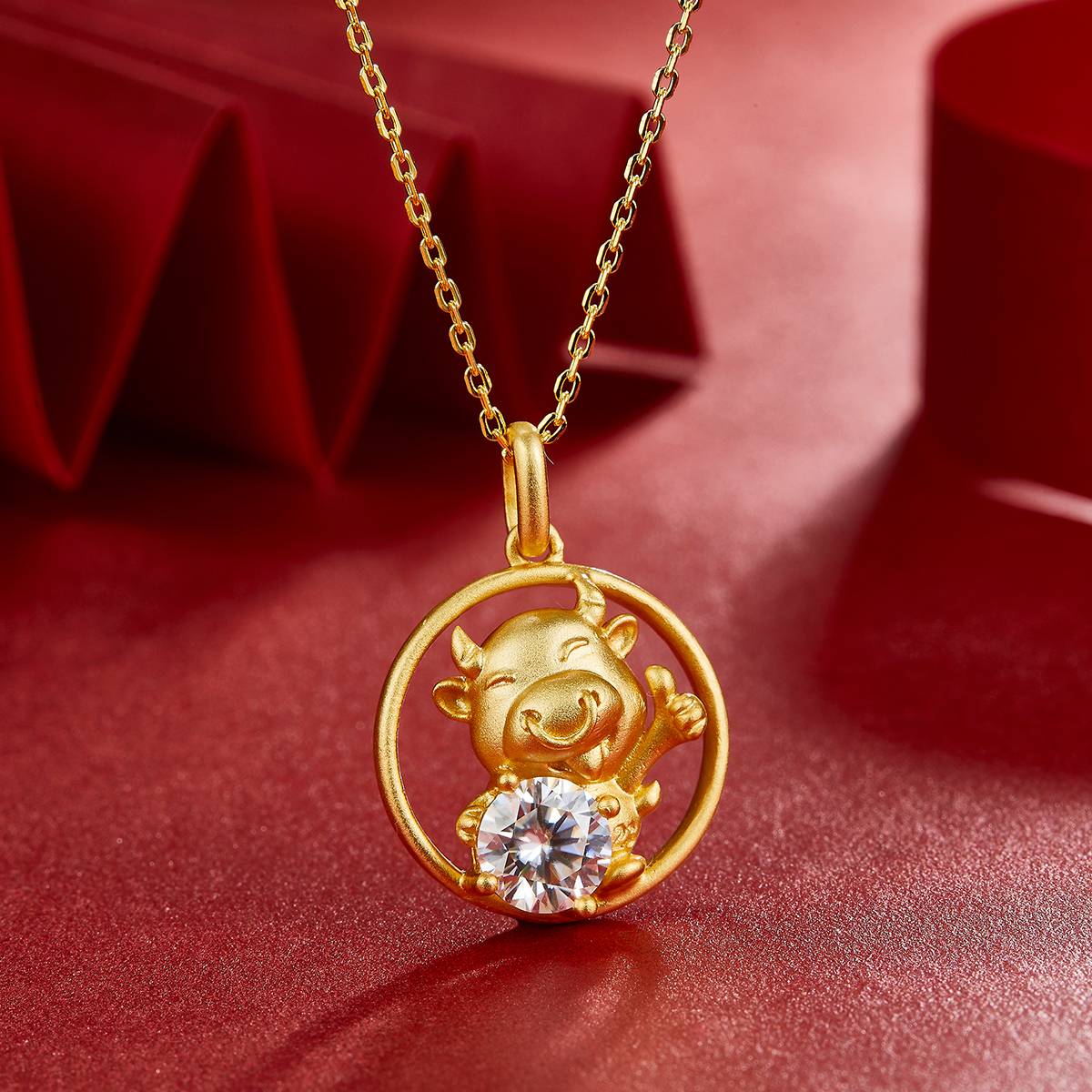 Moissanite Necklace from the Zodiac Series, 1.0 Carat